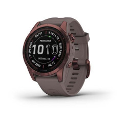 Смарт-годинник Garmin Fenix ​​7s Sapphire Solar титановий темно-бронзовий зі сланцево-сірим ремінцем