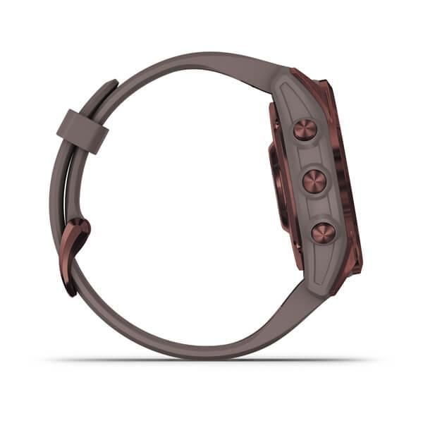 Смарт-годинник Garmin Fenix ​​7s Sapphire Solar титановий темно-бронзовий зі сланцево-сірим ремінцем