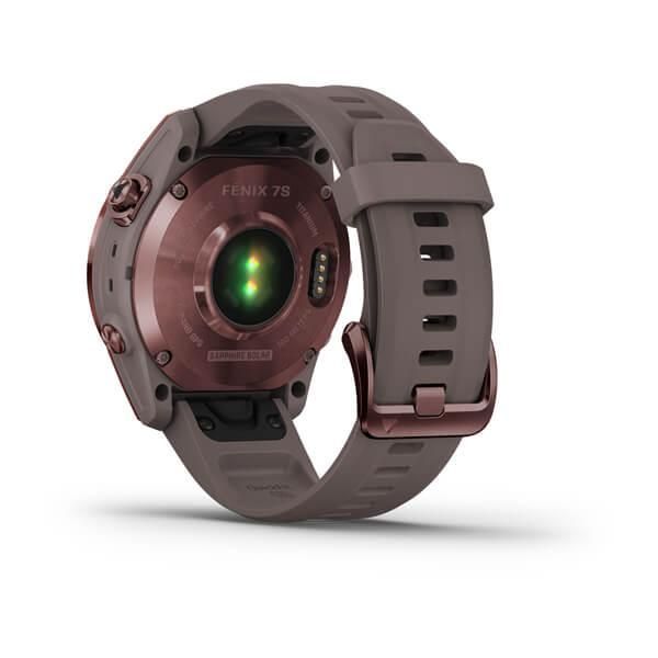 Смарт-годинник Garmin Fenix ​​7s Sapphire Solar титановий темно-бронзовий зі сланцево-сірим ремінцем