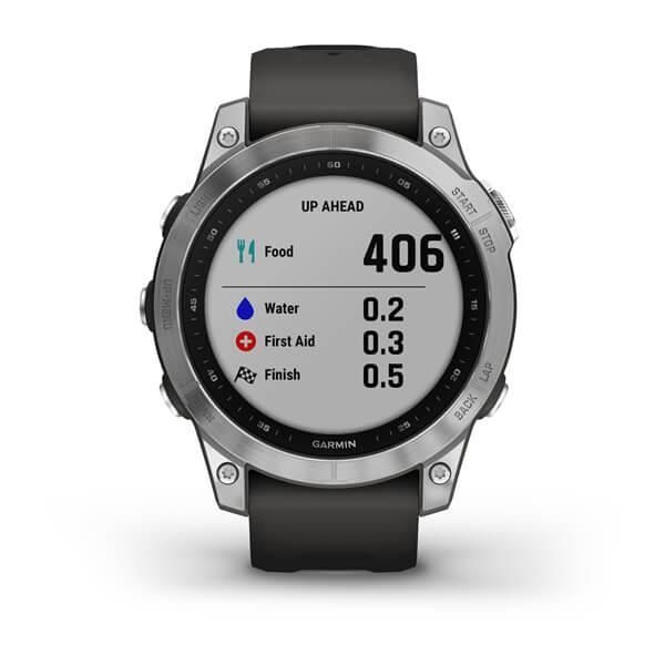 Смарт-часы Garmin Fenix 7 серебристые с ремешком серый графит