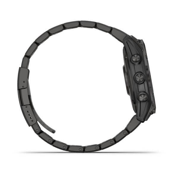 Смарт-годинник Garmin Fenix ​​7 Sapphire Solar титанові сірі DLC із сірим браслетом титановим DLC