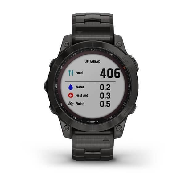 Смарт-годинник Garmin Fenix ​​7 Sapphire Solar титанові сірі DLC із сірим браслетом титановим DLC