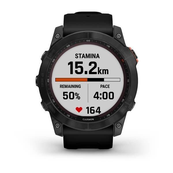 Смарт-часы Garmin Fenix 7X Solar серые с черным ремешком