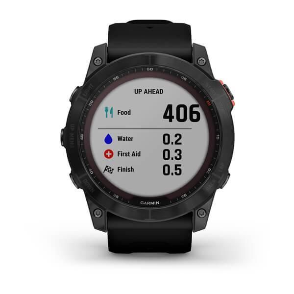 Смарт-часы Garmin Fenix 7X Solar серые с черным ремешком