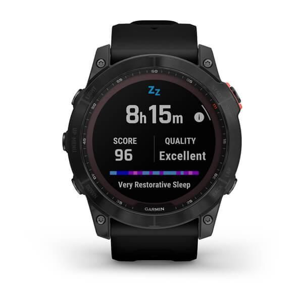 Смарт-часы Garmin Fenix 7X Solar серые с черным ремешком