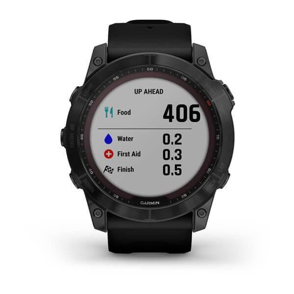 Смарт-часы Garmin Fenix 7X Sapphire Solar черные титановые DLC с черным ремешком