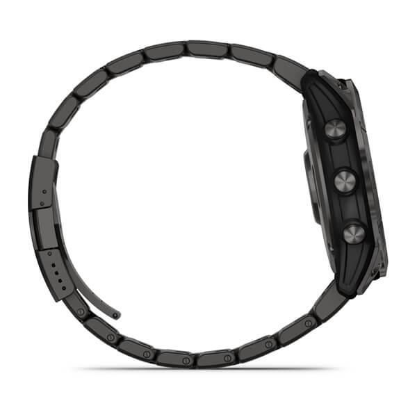 Garmin Fenix ​​7X Sapphire Solar Smartwatch in Gray Titanium Carbon DLC with a Titanium Strap
