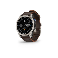 Смарт-годинник Garmin D2 Mach 1 з коричневим шкіряним ремінцем