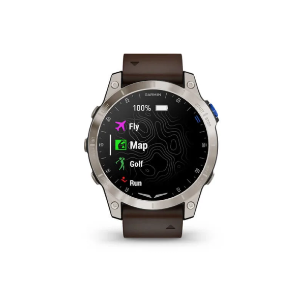 Смарт-годинник Garmin D2 Mach 1 з коричневим шкіряним ремінцем