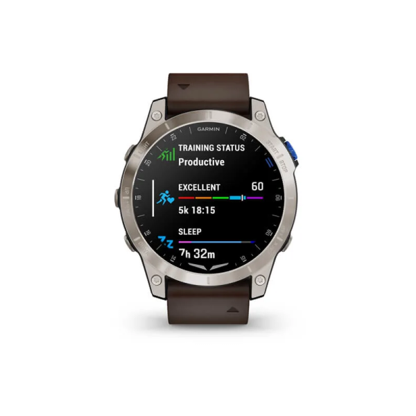 Смарт-годинник Garmin D2 Mach 1 з коричневим шкіряним ремінцем