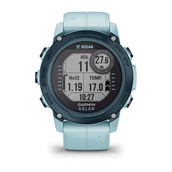 Смарт-годинник Garmin Descent G1 Solar Ocean Edition блакитного кольору