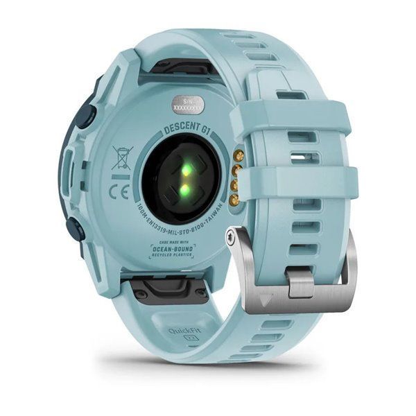 Смарт-годинник Garmin Descent G1 Solar Ocean Edition блакитного кольору
