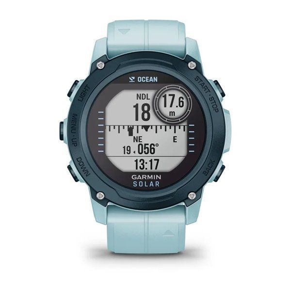 Смарт-годинник Garmin Descent G1 Solar Ocean Edition блакитного кольору