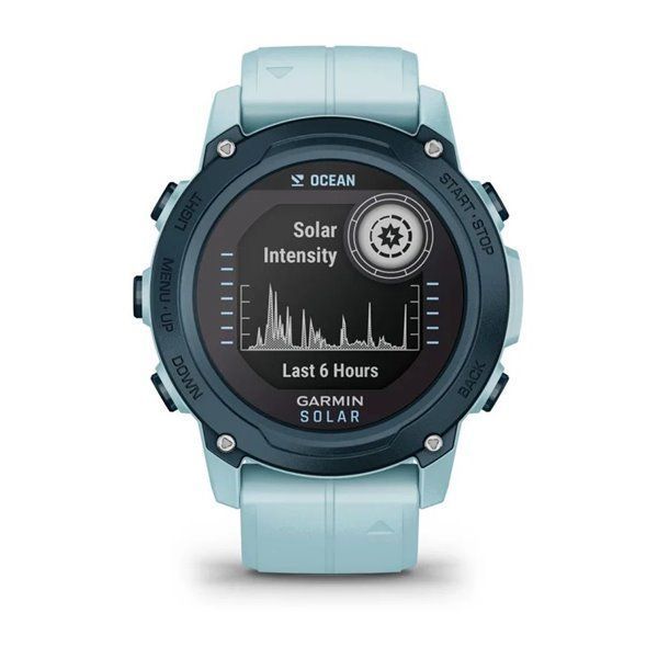 Смарт-годинник Garmin Descent G1 Solar Ocean Edition блакитного кольору