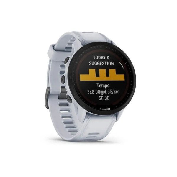 Смарт-годинник Garmin Forerunner 955 Solar, колір білий камінь