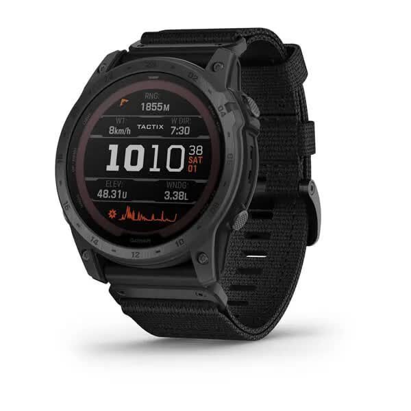 Garmin Tactix 7 Pro Ballistics Edition Smartwatch in Black with Solar Charging and Nylon Strap