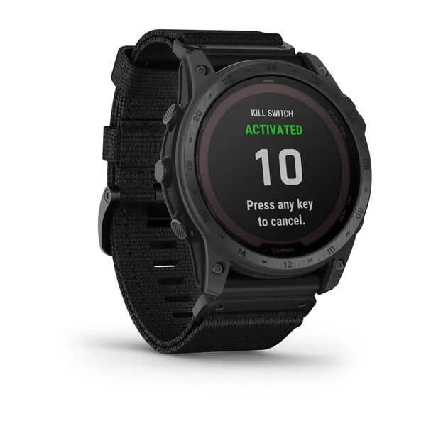 Garmin Tactix 7 Pro Ballistics Edition Smartwatch in Black with Solar Charging and Nylon Strap