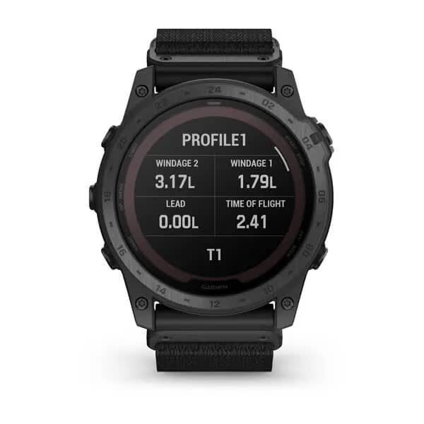 Garmin Tactix 7 Pro Ballistics Edition Smartwatch in Black with Solar Charging and Nylon Strap