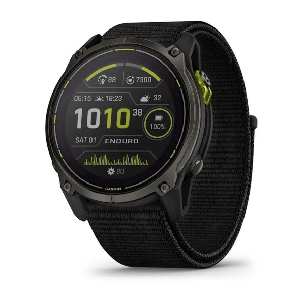 Garmin Enduro 3 Smartwatch with Black UltraFit Nylon Strap