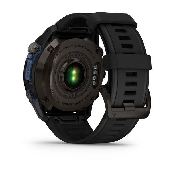 Смарт-часы Garmin Descent Mk3i - 51 мм, титан Carbon Grey DLC с черным силиконовым ремешком