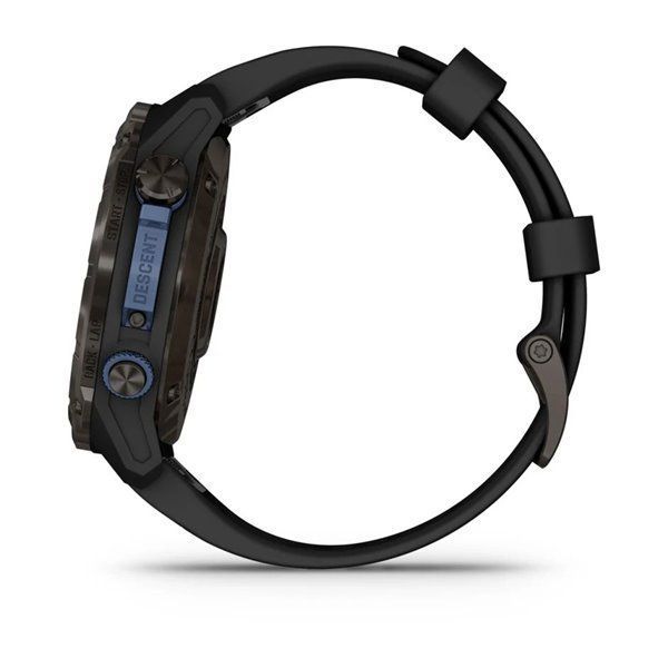 Смарт-часы Garmin Descent Mk3i - 51 мм, титан Carbon Grey DLC с черным силиконовым ремешком