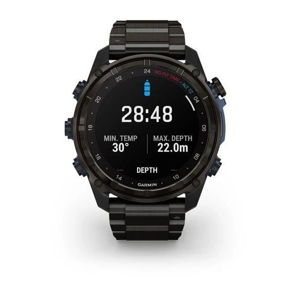 Смарт-годинник Garmin Descent Mk3i - 51 мм, титан Carbon Grey DLC з титановим браслетом
