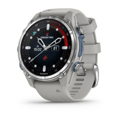 Смарт-годинник Garmin Descent Mk3 - 43 мм, нержавіюча сталь, силіконовий ремінець сірого кольору