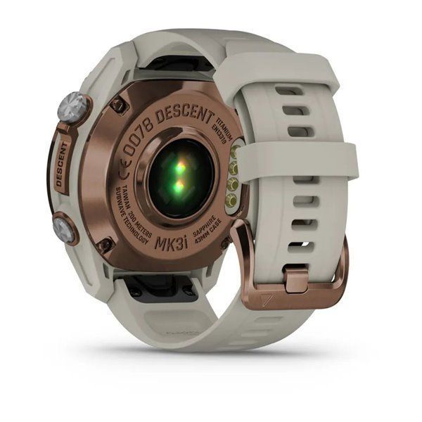 Garmin Descent Mk3i Smartwatch - 43mm Bronze Titanium PVD Case with French Gray Silicone Strap