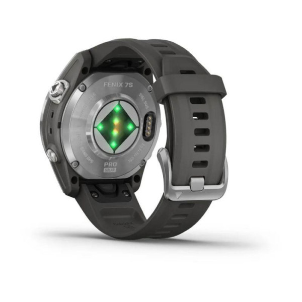 Смарт-годинник Garmin Fenix ​​7S Pro - Solar Edition - сріблястий з графітовим ремінцем
