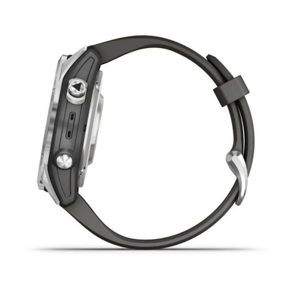 Смарт-годинник Garmin Fenix ​​7S Pro - Solar Edition - сріблястий з графітовим ремінцем