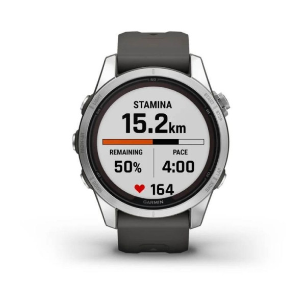 Смарт-годинник Garmin Fenix ​​7S Pro - Solar Edition - сріблястий з графітовим ремінцем