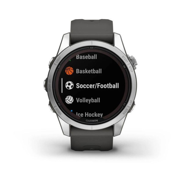Смарт-годинник Garmin Fenix ​​7S Pro - Solar Edition - сріблястий з графітовим ремінцем