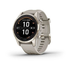 Смарт-годинник Garmin Fenix ​​7S Pro - Sapphire Solar Edition - ніжно-золотисті зі світло-пісковим ремінцем