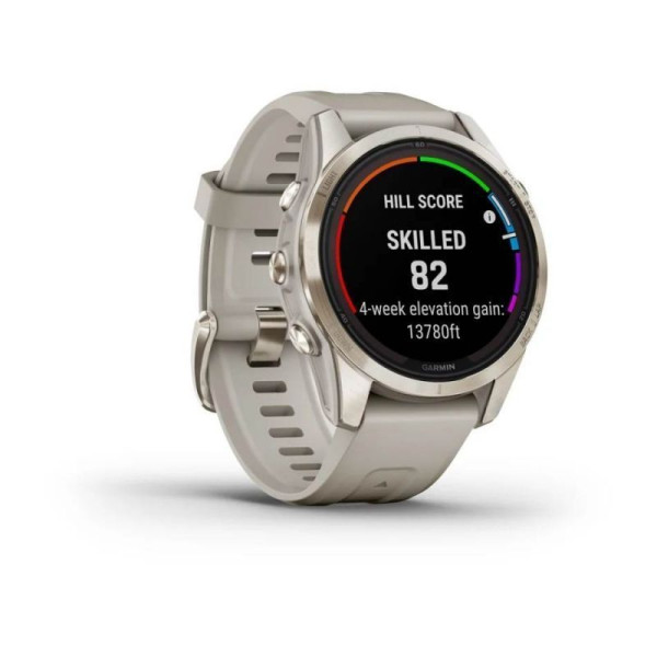 Garmin Fenix ​​7S Pro - Sapphire Solar Edition Smartwatch - Soft Gold with Light Sand Strap