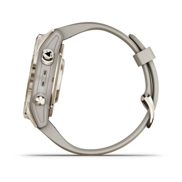 Garmin Fenix ​​7S Pro - Sapphire Solar Edition Smartwatch - Soft Gold with Light Sand Strap