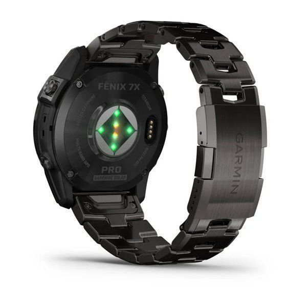 Смарт-годинник Garmin Fenix ​​7X Pro - Sapphire Solar Edition - темно-сірий титан DLC Carbon з титановим браслетом