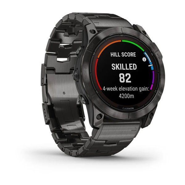 Смарт-годинник Garmin Fenix ​​7X Pro - Sapphire Solar Edition - темно-сірий титан DLC Carbon з титановим браслетом