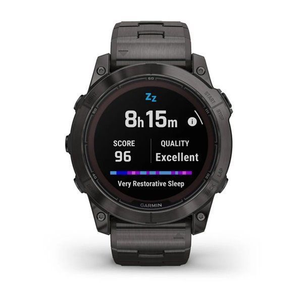 Смарт-годинник Garmin Fenix ​​7X Pro - Sapphire Solar Edition - темно-сірий титан DLC Carbon з титановим браслетом