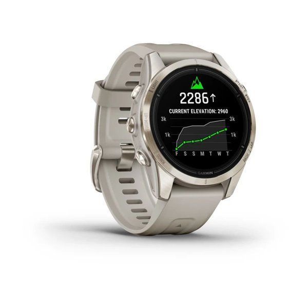 Garmin Epix Pro (Gen 2) - Sapphire Edition 42mm Smartwatch - Soft Gold with Light Sand Strap