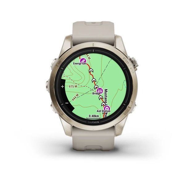 Garmin Epix Pro (Gen 2) - Sapphire Edition 42mm Smartwatch - Soft Gold with Light Sand Strap