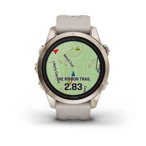 Garmin Epix Pro (Gen 2) - Sapphire Edition 42mm Smartwatch - Soft Gold with Light Sand Strap
