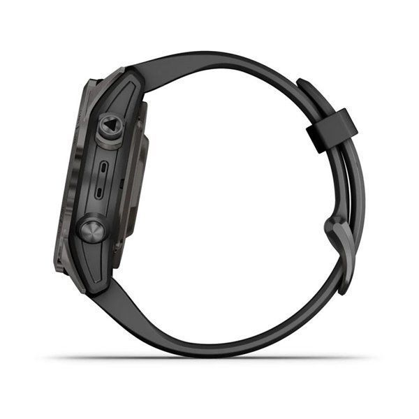 Смарт-годинник Garmin Epix Pro (Gen 2) - Sapphire Edition 42 mm - темно-сірий титан DLC Carbon з чорним ремінцем