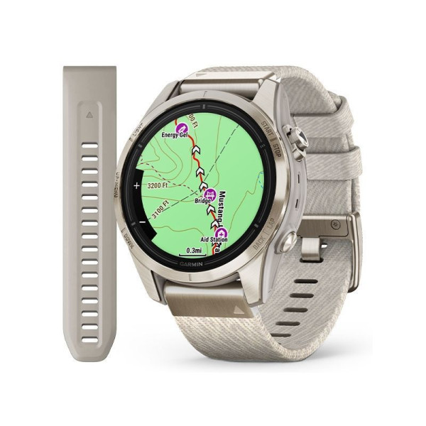 Garmin Epix Pro (Gen 2) - Sapphire Edition 42mm - Soft Gold with Nylon Strap