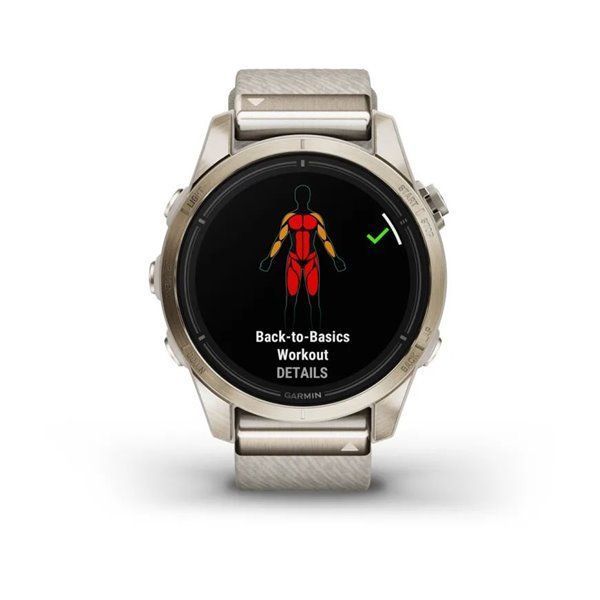 Garmin Epix Pro (Gen 2) - Sapphire Edition 42mm - Soft Gold with Nylon Strap