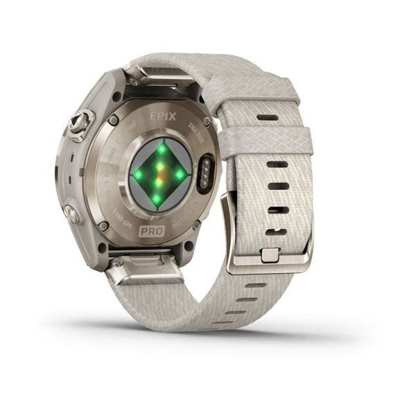 Garmin Epix Pro (Gen 2) - Sapphire Edition 42mm - Soft Gold with Nylon Strap