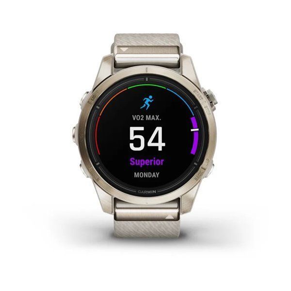 Garmin Epix Pro (Gen 2) - Sapphire Edition 42mm - Soft Gold with Nylon Strap