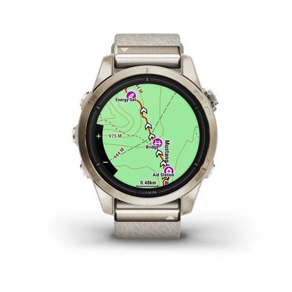 Garmin Epix Pro (Gen 2) - Sapphire Edition 42mm - Soft Gold with Nylon Strap