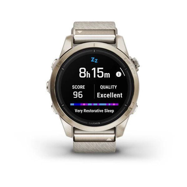 Garmin Epix Pro (Gen 2) - Sapphire Edition 42mm - Soft Gold with Nylon Strap