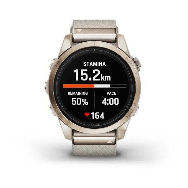 Garmin Epix Pro (Gen 2) - Sapphire Edition 42mm - Soft Gold with Nylon Strap
