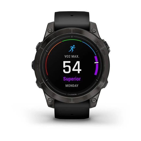 Смарт-годинник Garmin Epix Pro (Gen 2) - Sapphire Edition 47 mm - темно-сірий титан DLC Carbon з чорним ремінцем